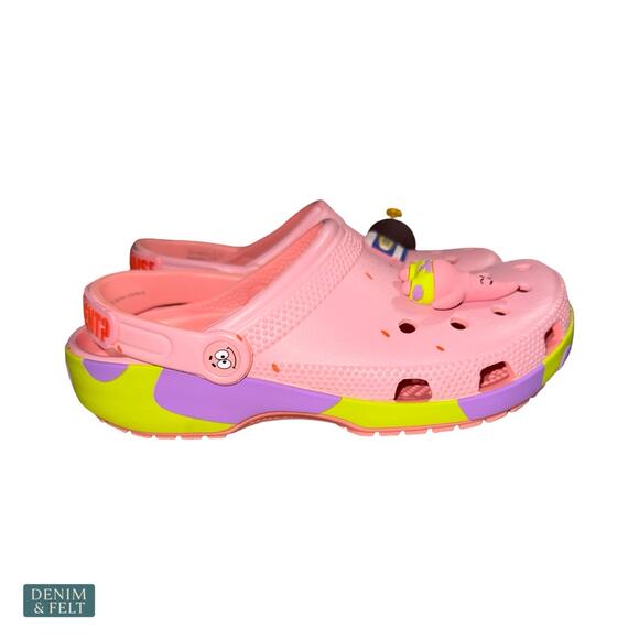 NEW Crocs SpongeBob Patrick Classic Clog Pink Melon Jibbitz Cartoon Cute Rare - Picture 11 of 16